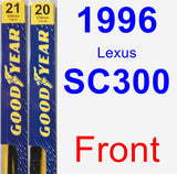 Front Wiper Blade Pack for 1996 Lexus SC300 - Premium