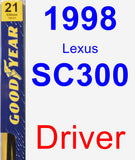 Driver Wiper Blade for 1998 Lexus SC300 - Premium