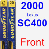 Front Wiper Blade Pack for 2000 Lexus SC400 - Premium