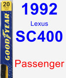 Passenger Wiper Blade for 1992 Lexus SC400 - Premium