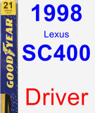 Driver Wiper Blade for 1998 Lexus SC400 - Premium