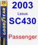 Passenger Wiper Blade for 2003 Lexus SC430 - Premium