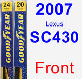 Front Wiper Blade Pack for 2007 Lexus SC430 - Premium