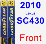 Front Wiper Blade Pack for 2010 Lexus SC430 - Premium