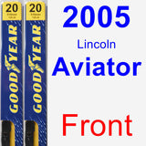 Front Wiper Blade Pack for 2005 Lincoln Aviator - Premium