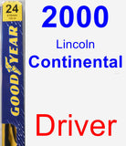 Driver Wiper Blade for 2000 Lincoln Continental - Premium