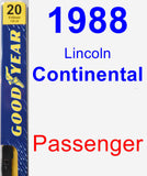 Passenger Wiper Blade for 1988 Lincoln Continental - Premium