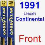 Front Wiper Blade Pack for 1991 Lincoln Continental - Premium