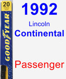 Passenger Wiper Blade for 1992 Lincoln Continental - Premium