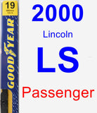 Passenger Wiper Blade for 2000 Lincoln LS - Premium