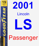 Passenger Wiper Blade for 2001 Lincoln LS - Premium