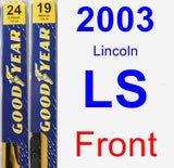 Front Wiper Blade Pack for 2003 Lincoln LS - Premium