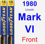 Front Wiper Blade Pack for 1980 Lincoln Mark VI - Premium