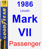 Passenger Wiper Blade for 1986 Lincoln Mark VII - Premium