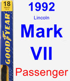 Passenger Wiper Blade for 1992 Lincoln Mark VII - Premium