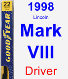 Driver Wiper Blade for 1998 Lincoln Mark VIII - Premium