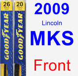 Front Wiper Blade Pack for 2009 Lincoln MKS - Premium