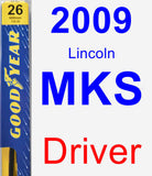 Driver Wiper Blade for 2009 Lincoln MKS - Premium