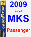 Passenger Wiper Blade for 2009 Lincoln MKS - Premium