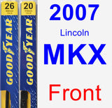 Front Wiper Blade Pack for 2007 Lincoln MKX - Premium
