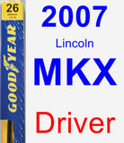 Driver Wiper Blade for 2007 Lincoln MKX - Premium