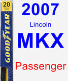 Passenger Wiper Blade for 2007 Lincoln MKX - Premium