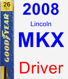 Driver Wiper Blade for 2008 Lincoln MKX - Premium