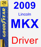 Driver Wiper Blade for 2009 Lincoln MKX - Premium