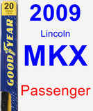 Passenger Wiper Blade for 2009 Lincoln MKX - Premium