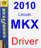 Driver Wiper Blade for 2010 Lincoln MKX - Premium