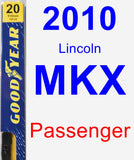 Passenger Wiper Blade for 2010 Lincoln MKX - Premium