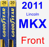 Front Wiper Blade Pack for 2011 Lincoln MKX - Premium