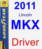 Driver Wiper Blade for 2011 Lincoln MKX - Premium
