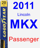 Passenger Wiper Blade for 2011 Lincoln MKX - Premium