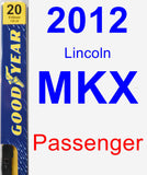 Passenger Wiper Blade for 2012 Lincoln MKX - Premium
