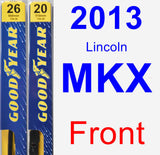 Front Wiper Blade Pack for 2013 Lincoln MKX - Premium