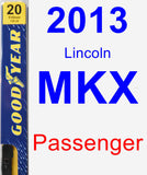 Passenger Wiper Blade for 2013 Lincoln MKX - Premium