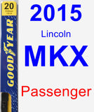Passenger Wiper Blade for 2015 Lincoln MKX - Premium