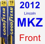Front Wiper Blade Pack for 2012 Lincoln MKZ - Premium