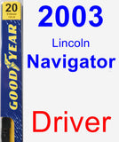 Driver Wiper Blade for 2003 Lincoln Navigator - Premium