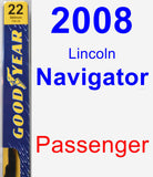 Passenger Wiper Blade for 2008 Lincoln Navigator - Premium