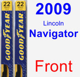 Front Wiper Blade Pack for 2009 Lincoln Navigator - Premium
