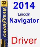 Driver Wiper Blade for 2014 Lincoln Navigator - Premium