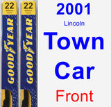 Front Wiper Blade Pack for 2001 Lincoln Town Car - Premium