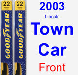 Front Wiper Blade Pack for 2003 Lincoln Town Car - Premium