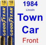 Front Wiper Blade Pack for 1984 Lincoln Town Car - Premium