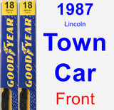 Front Wiper Blade Pack for 1987 Lincoln Town Car - Premium