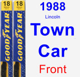 Front Wiper Blade Pack for 1988 Lincoln Town Car - Premium