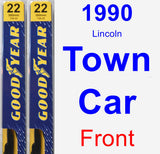 Front Wiper Blade Pack for 1990 Lincoln Town Car - Premium