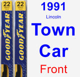 Front Wiper Blade Pack for 1991 Lincoln Town Car - Premium